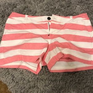 Pink and white shorts